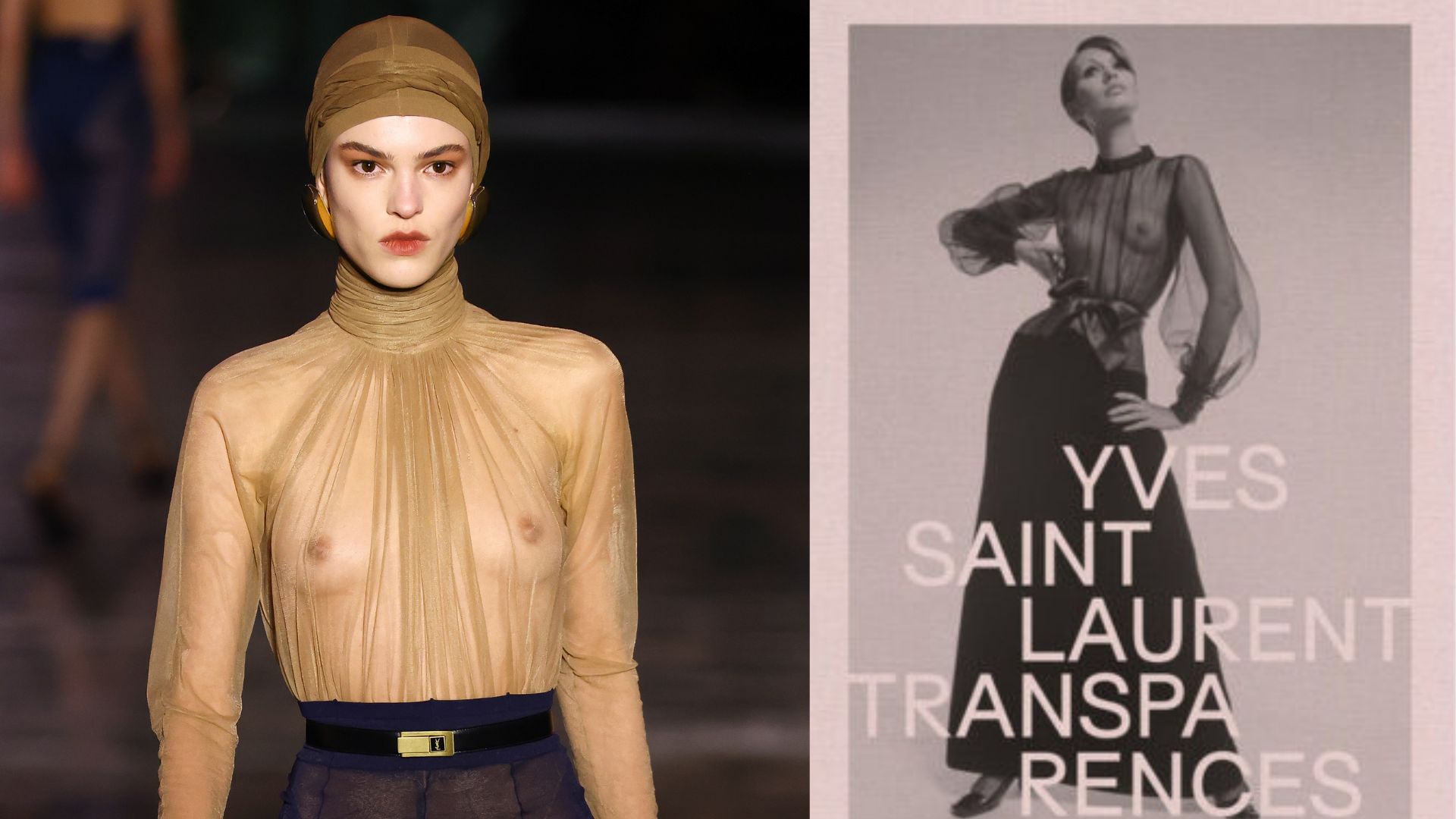 Paris Fashion Week: Τα διάφανα υφάσματα που λάτρευε ο Yves Saint Laurent εμπνέουν το μακιγιάζ 1