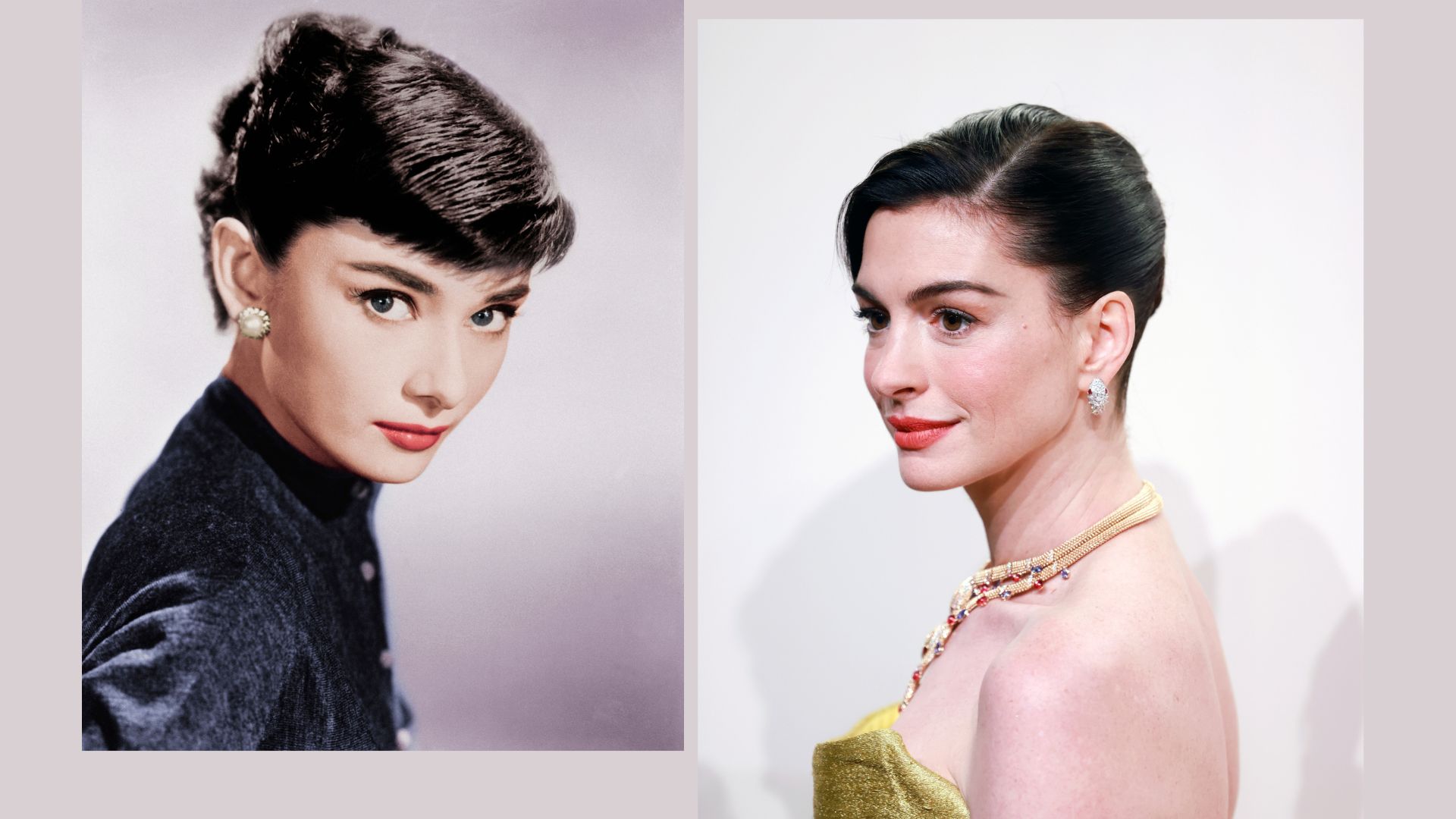 Η νέα εμφάνιση της Anne Hathaway μας θύμισε το iconic beauty look της Audrey Hepburn 1