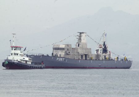 Turkish merchant ship collides with Greek Navy gunboat