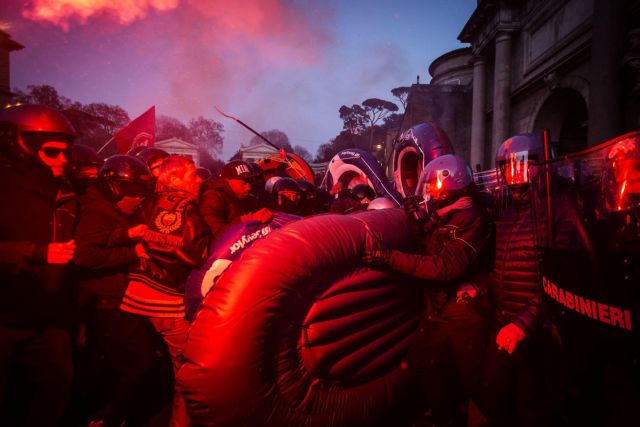 Επεισόδια στο περιθώριο της αντιφασιστικής συγκέντρωσης στη Ρώμη