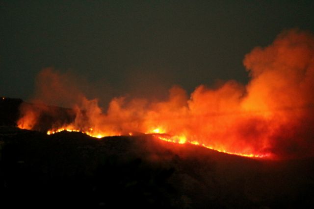 Πυρκαγιά στη δυτική Αχαΐα – Μάχη να κρατηθεί μακριά από το δάσος της Καλόγριας