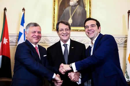 Cyprus-Greece-Jordan trilateral summit to develop strategic partnership