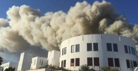 Μεγάλη πυρκαγιά στις εγκαταστάσεις του Πανεπιστημίου Ηρακλείου