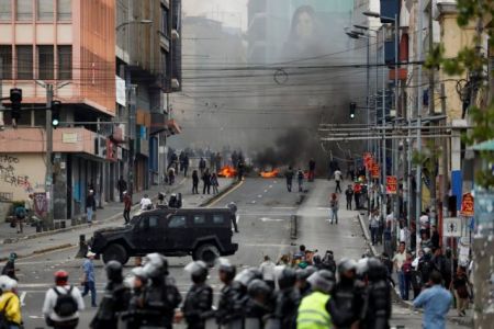 Εκουαδόρ: Πέμπτη μέρα βίαιων διαδηλώσεων κατά της λιτότητας