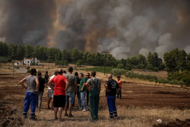 Φωτιά στην Εύβοια – Στις φλόγες και τα Βασιλικά – Μάχη για να σωθεί η Ιστιαία