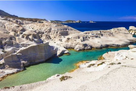 Milos: Lunar landscape in the Cyclades