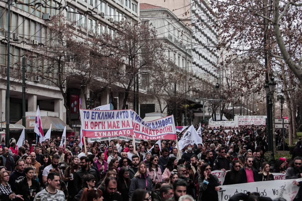 Τέμπη: 10 προσαγωγές και 2 συλλήψεις στο περιθώριο του συλλαλητηρίου στο Σύνταγμα