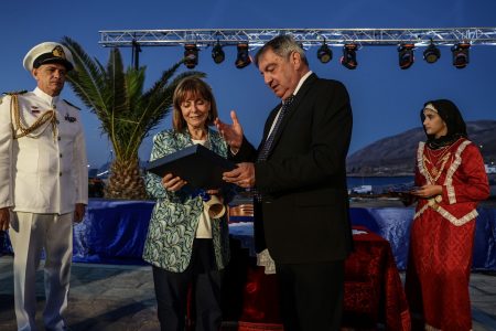Η Πρόεδρος της Δημοκρατίας Κατερίνα Σακελλαροπούλου στην Ηρωική Νήσο Κάσο