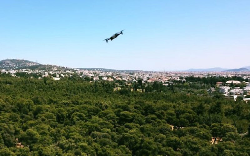 Δοκιμαστική Πτήση Πυροπροστασίας με Drone στο Άλσος Βεΐκου