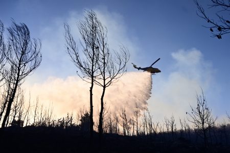 Φωτιά τώρα στη Λέσβο – Καίει δάσος στον Μανταμάδο