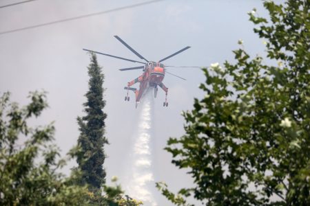 Φωτιά στο Τρίλοφο Θεσσαλονίκης: Διάσπαρτες εστίες – Στο νοσοκομείο πυροσβέστης