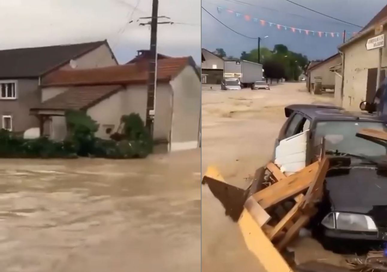 Γαλλία: Σφοδρές καταιγίδες έφεραν πλημμύρες στο νομό Ωτ-Μαρν