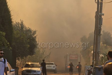 Φωτιά στον Πλατανιά Χανίων, κοντά σε ξενοδοχεία