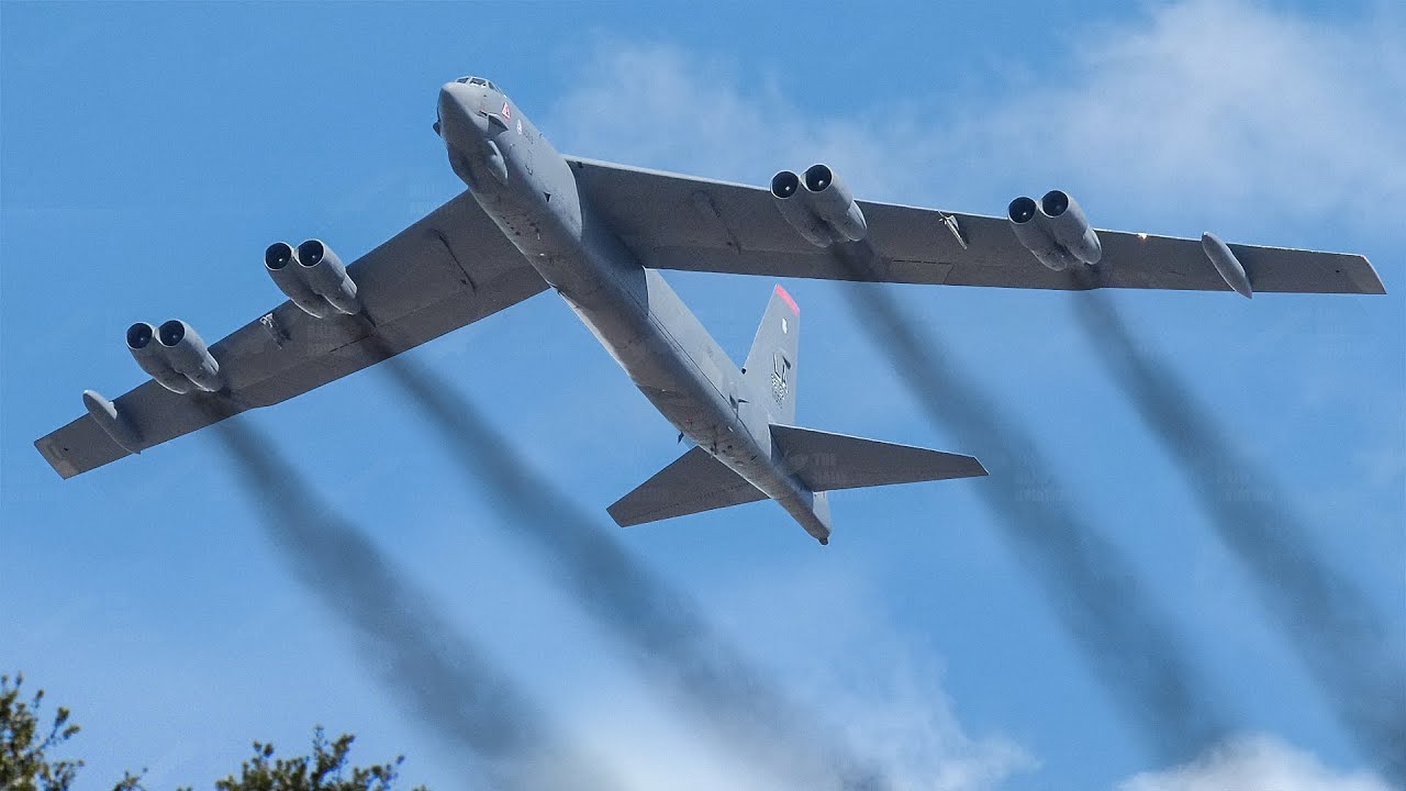 In the Middle East the American B-52 Stratofortress bombers
 –