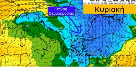 Καιρός: Ξαφνικό κρύο – Πού θα φτάσει σήμερα Κυριακή η θερμοκρασία, πότε έρχονται βροχές