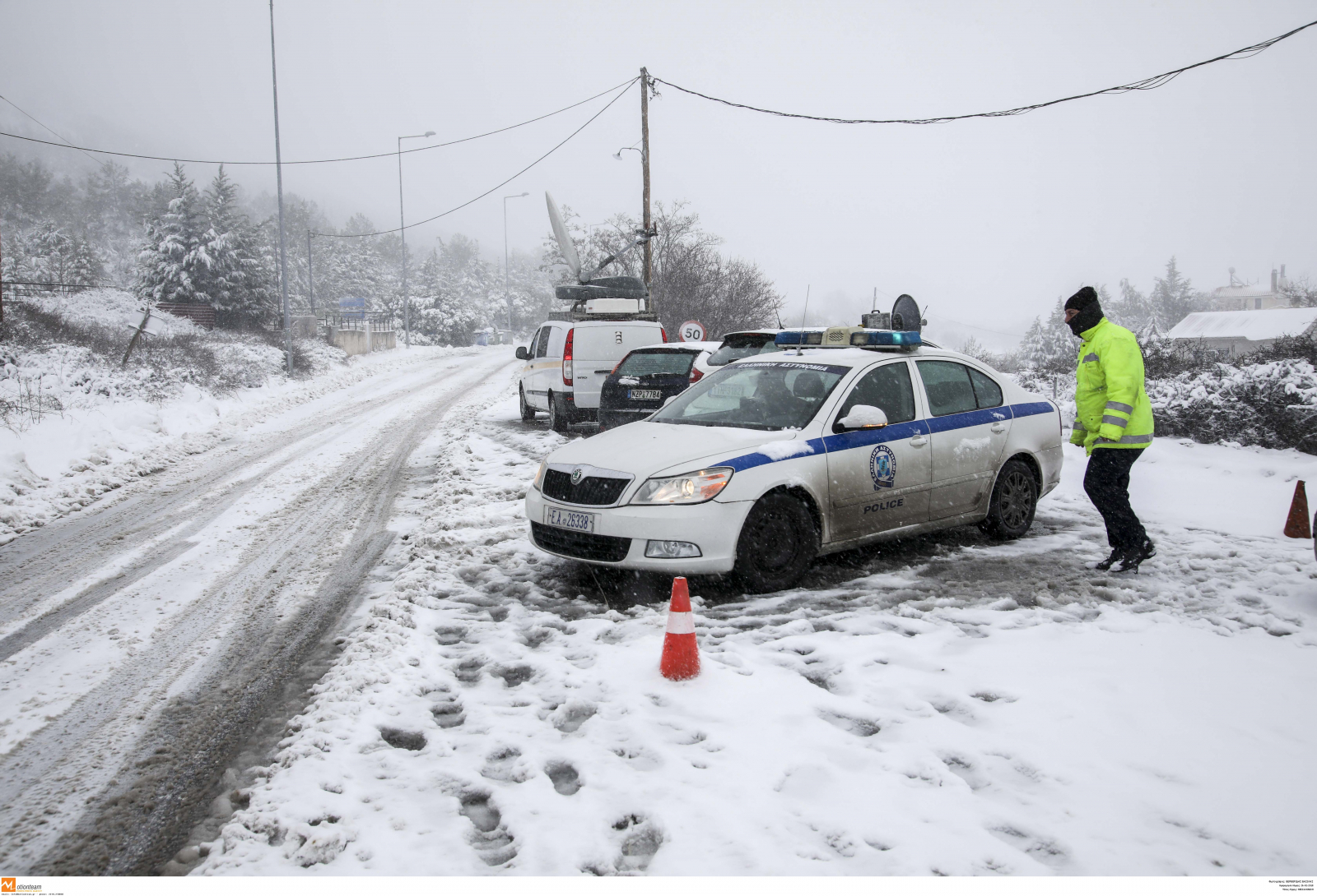 Κακοκαιρία: Υποχρεωτικές οι αλυσίδες στη Θεσσαλονίκη